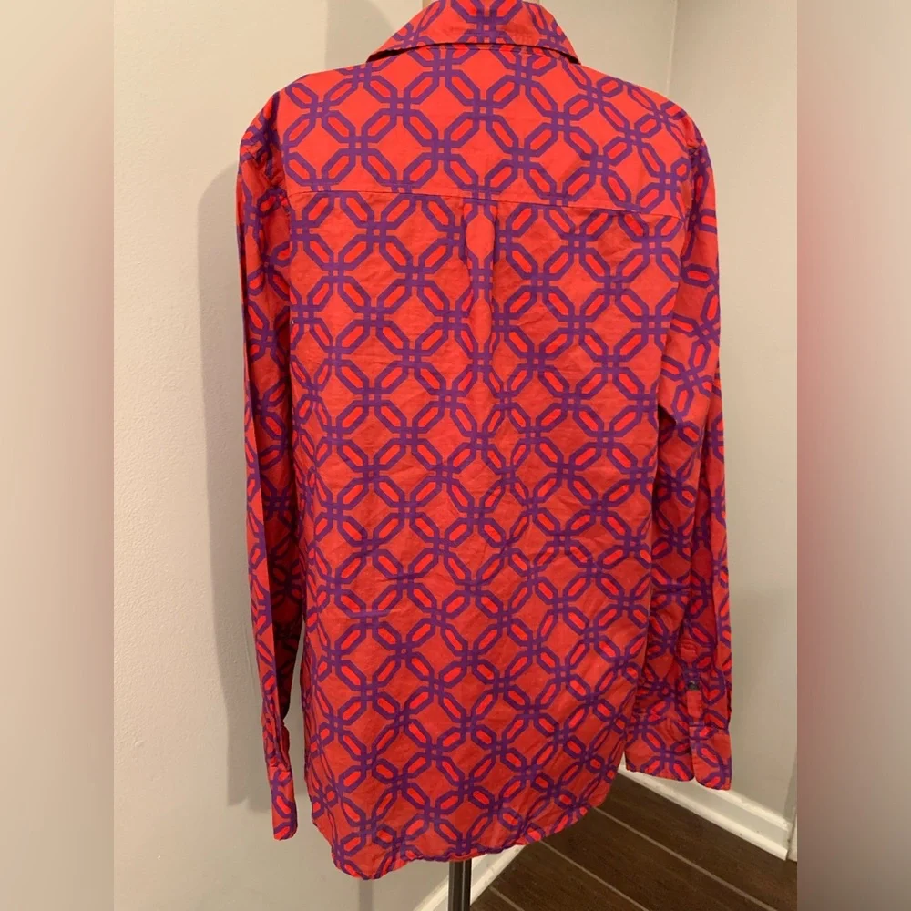 J Crew Bottom Down Cotton Shirt Size 12